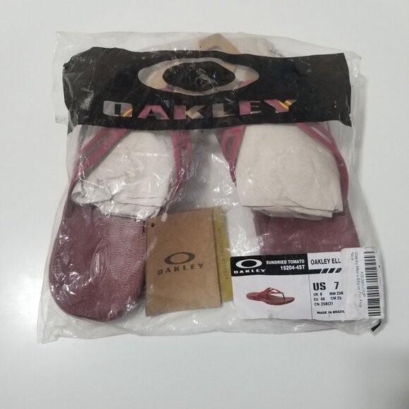 NWT OAKLEY ELLIPSE FLIP SANDAL COLOR SUNDRIED TOMATO MENS SIZE US 7 - Picture 3 of 6